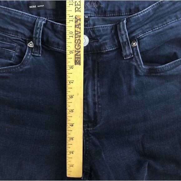 Kut from the Kloth Nicole Boot Cut Jeans Womens 10 32x34 Mid Rise Dark Wash Y2k - Picture 11 of 14